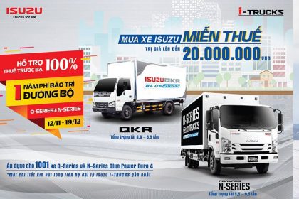 KHUYẾN MÃI LỚN TỪ ISUZU DỊP CUỐI NĂM 2018