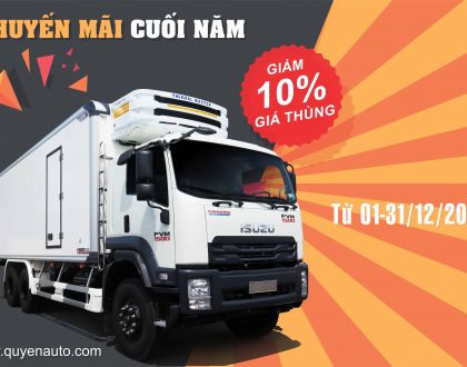 khuyến mãi giảm giá 10% thùng xe tải tại quyền auto