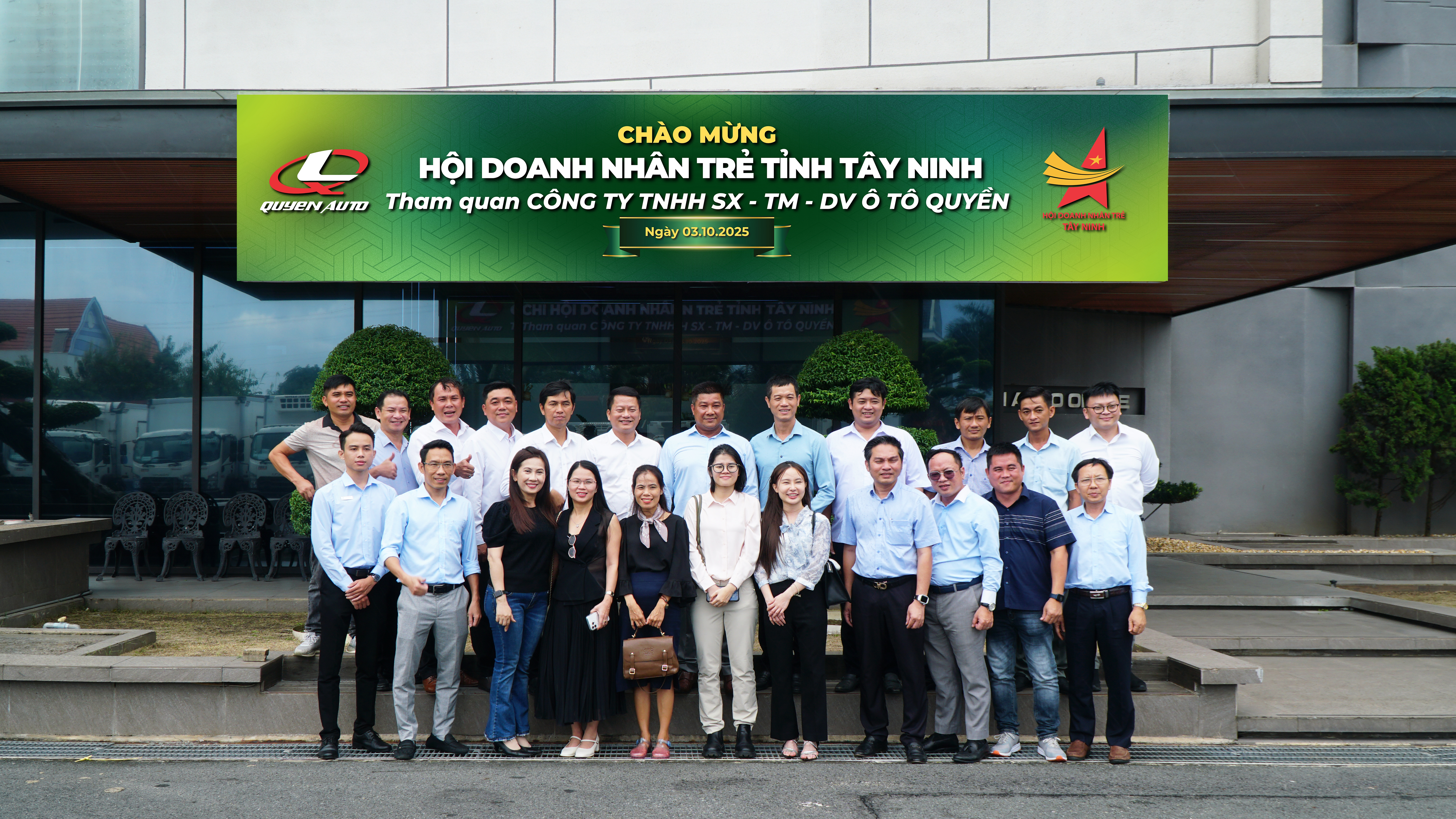 Chào đón Hội Doanh nhân trẻ tỉnh Tây Ninh tham quan nhà máy QUYEN AUTO