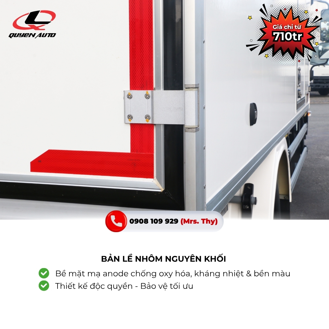 Xe tai thung kin dong lanh ISUZU QMR77HE5A Quyen Auto
